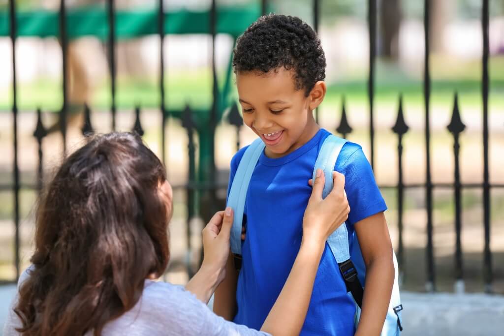 Smiling Boy At School